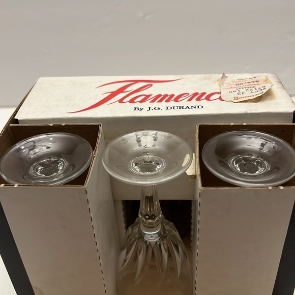 Flamenco Vintage 6 Fine Blown Crystal Cordials France from Fortunoff - Picture 4 of 10